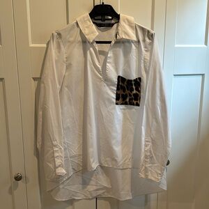 Zara oversized white shirt